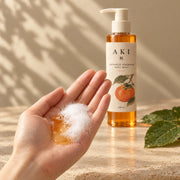 Body wash lathering in a hand